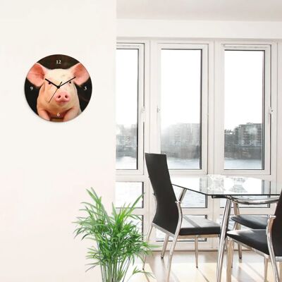 ARTLAND - Vorwitziges Schwein - pink - Funkuhr - Wall clock ARTLAND - Vorwitziges Schwein - pink - Funkuhr - Wall clock