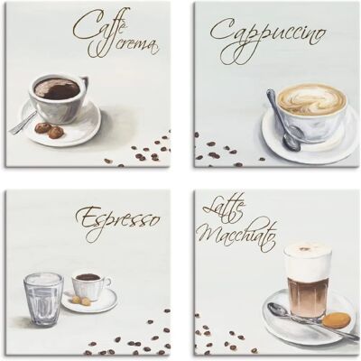 ARTLAND - Cappuccino Espresso Latte Macchiato - Weiß ARTLAND - Cappuccino Espresso Latte Macchiato - Weiß