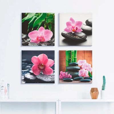 ARTLAND - Orchidee Zenstein Tropfen Spa Konzept - Canvas print ARTLAND - Orchidee Zenstein Tropfen Spa Konzept - Canvas print