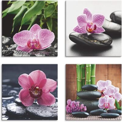 ARTLAND - Orchidee Zenstein Tropfen Spa Konzept - Canvas print ARTLAND - Orchidee Zenstein Tropfen Spa Konzept - Canvas print