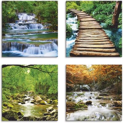 ARTLAND - Wasserfall Herbstwald Fluß Smolny - Canvas print ARTLAND - Wasserfall Herbstwald Fluß Smolny - Canvas print