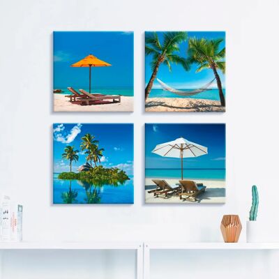 ARTLAND - Ort Glück Liebe Home sweet Home - Canvas print ARTLAND - Ort Glück Liebe Home sweet Home - Canvas print