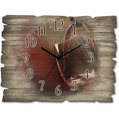ARTLAND Wein - Rotwein Wanduhr - Leise, Holz, 40cm ARTLAND Wein - Rotwein Wanduhr - Leise, Holz, 40cm