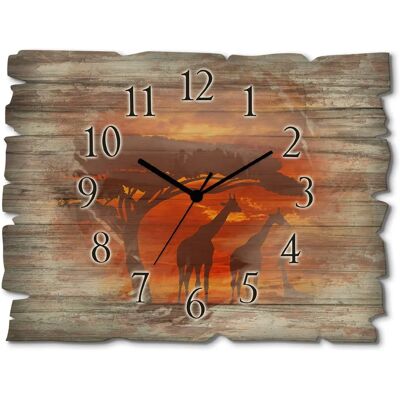 ARTLAND Giraffe Sunset Wanduhr - Wanduhren ARTLAND Giraffe Sunset Wanduhr - Wanduhren