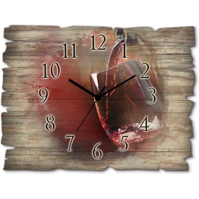 ARTLAND - Wein - Rotwein - 40x30 cm - Wanduhr ARTLAND - Wein - Rotwein - 40x30 cm - Wanduhr