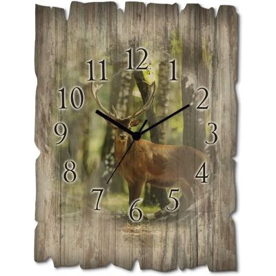 ARTLAND Hirsch 4 - Wald Wanduhr - Lautlos, 30x40cm ARTLAND Hirsch 4 - Wald Wanduhr - Lautlos, 30x40cm