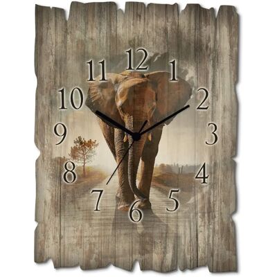ARTLAND Elefanten Wanduhr - Leise Quarz oder Funkuhr - 30x40cm ARTLAND Elefanten Wanduhr - Leise Quarz oder Funkuhr - 30x40cm
