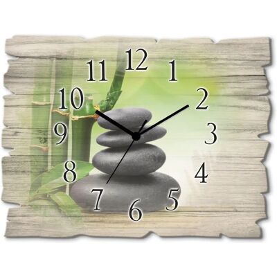 ARTLAND Spa Konzept Zen Basaltsteine Wall Clock 40x30 cm ARTLAND Spa Konzept Zen Basaltsteine Wall Clock 40x30 cm