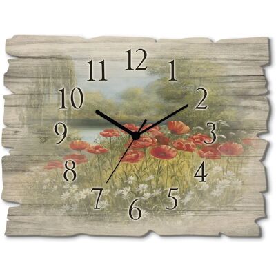 ARTLAND - Mohnwiese - Grün - 40x30x0,6 cm - Wanduhr ARTLAND - Mohnwiese - Grün - 40x30x0,6 cm - Wanduhr