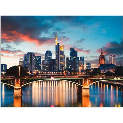 ARTLAND Frankfurt am Main Skyline II Blau Wandbild - Stadtansicht ARTLAND Frankfurt am Main Skyline II Blau Wandbild - Stadtansicht
