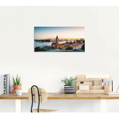 ARTLAND Hamburg Hafen & Landungsbrücken Wandbild - Hamburg Hafen & Landungsbrücken ARTLAND Hamburg Hafen & Landungsbrücken Wandbild - Hamburg Hafen & Landungsbrücken