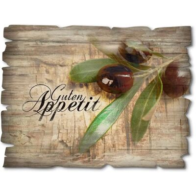 ARTland - Oliven Guten Appetit - Braun - Holz-Wandbild ARTland - Oliven Guten Appetit - Braun - Holz-Wandbild