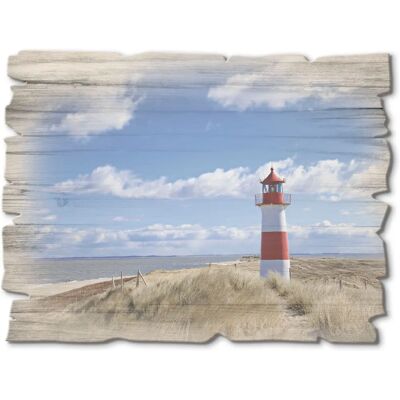 ARTland - Leuchtturm Sylt - 40 cm x 30 cm - Wood Wall Art ARTland - Leuchtturm Sylt - 40 cm x 30 cm - Wood Wall Art