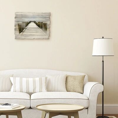 ARTLAND - Steg ins Watt - 40x30 - Birkenholz - Wandkunst ARTLAND - Steg ins Watt - 40x30 - Birkenholz - Wandkunst