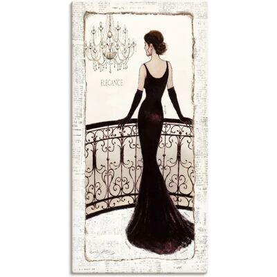 ARTLAND Schwarze Frau Leinwand Wandbild - Portrait ARTLAND Schwarze Frau Leinwand Wandbild - Portrait