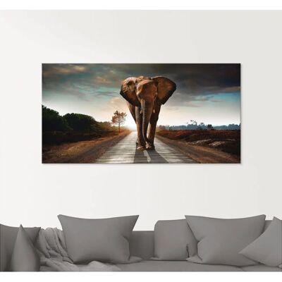 ARTLAND Elefanten Glasbild - Wildtiere Wanddekoration ARTLAND Elefanten Glasbild - Wildtiere Wanddekoration