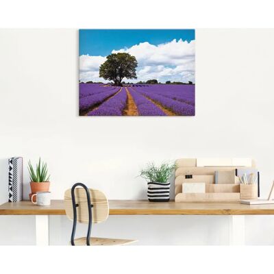 ARTLAND Lavendel Sommer Wandbild - Leinwand oder Metall ARTLAND Lavendel Sommer Wandbild - Leinwand oder Metall