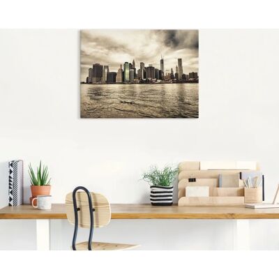 ARTLAND Lower Manhattan Skyline Wandbild - Leinwand, Alu, Poster, Vinyl, Stoff ARTLAND Lower Manhattan Skyline Wandbild - Leinwand, Alu, Poster, Vinyl, Stoff