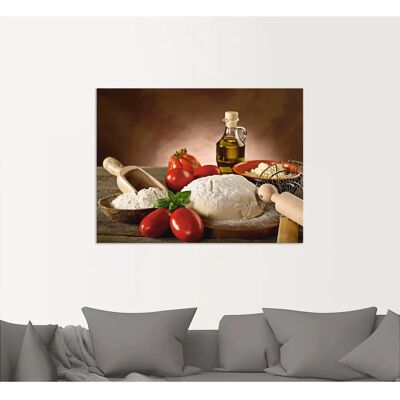 ARTLAND Teig für Pizza 40x30 cm Alu-Dibond Wall art ARTLAND Teig für Pizza 40x30 cm Alu-Dibond Wall art