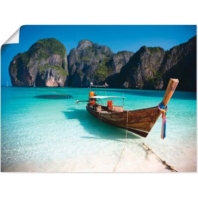 ARTLAND - Maya Bay Koh Phi Leh - Blau - 80x60 cm - Wandbild ARTLAND - Maya Bay Koh Phi Leh - Blau - 80x60 cm - Wandbild