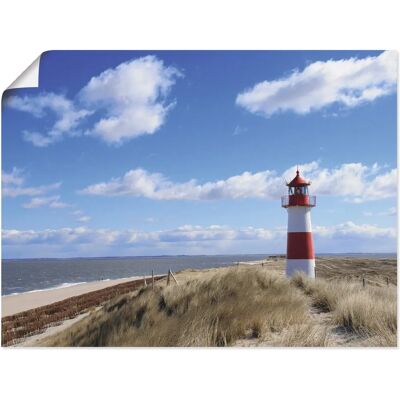ARTLAND - Leuchtturm Sylt - Blau - 40x30 cm - Wandbild ARTLAND - Leuchtturm Sylt - Blau - 40x30 cm - Wandbild