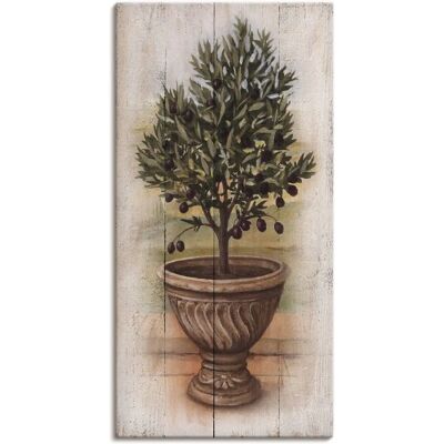 ARTLAND Olive Tree Holzoptik Leinwandbild - Wandbild ARTLAND Olive Tree Holzoptik Leinwandbild - Wandbild