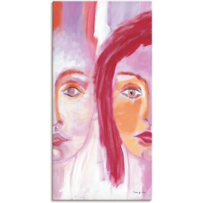 ARTLAND Gesichter Wandbild - 30x60 cm - Leinwand, Aluminium, Poster ARTLAND Gesichter Wandbild - 30x60 cm - Leinwand, Aluminium, Poster