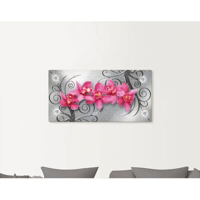 ARTLAND Rosa Orchideen Leinwandbild - Blumendekoration ARTLAND Rosa Orchideen Leinwandbild - Blumendekoration