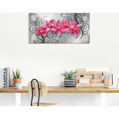 ARTland - rosa Orchideen - 60x30 cm - Leinwandbild - Wandbild ARTland - rosa Orchideen - 60x30 cm - Leinwandbild - Wandbild