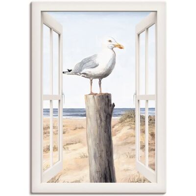 ARTLAND - Möwe Fensterblick - 50 x 70 cm ARTLAND - Möwe Fensterblick - 50 x 70 cm