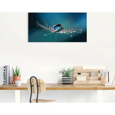 ARTLAND Blau Löwenzahn Tautropfen Wandbild - Wandbild ARTLAND Blau Löwenzahn Tautropfen Wandbild - Wandbild