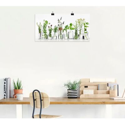 ARTLAND - Öle mit Kräutern - Grün - 100 cm x 50 cm - Wall art ARTLAND - Öle mit Kräutern - Grün - 100 cm x 50 cm - Wall art
