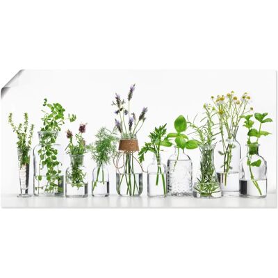 ARTLAND - Öle mit Kräutern - Grün - 100 cm x 50 cm - Wall art ARTLAND - Öle mit Kräutern - Grün - 100 cm x 50 cm - Wall art