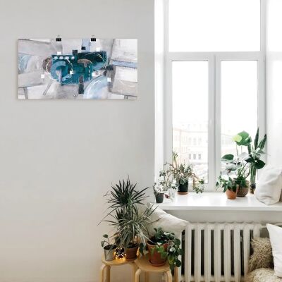 ARTLAND - Abstrakte blaue Kreise - Blau - 60x30 cm - Wandbild ARTLAND - Abstrakte blaue Kreise - Blau - 60x30 cm - Wandbild