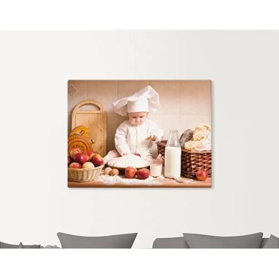 ARTland - Küche Junge Kind Backen - 80x60 cm - Leinwandbild ARTland - Küche Junge Kind Backen - 80x60 cm - Leinwandbild