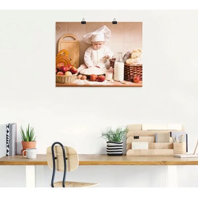 ARTland - Küche Junge Kind Backen - 60 x 45 cm - Wandkunst ARTland - Küche Junge Kind Backen - 60 x 45 cm - Wandkunst
