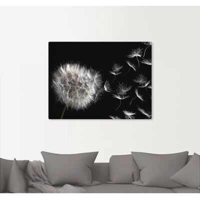 ARTLAND Pusteblume Wandbild - 80x60 cm - schwarz - Leinwand, Alubild, Outdoor ARTLAND Pusteblume Wandbild - 80x60 cm - schwarz - Leinwand, Alubild, Outdoor