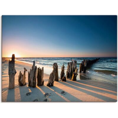 ARTLAND - Sonnenuntergang Strand Wellenbrecher - 40 x 30 cm ARTLAND - Sonnenuntergang Strand Wellenbrecher - 40 x 30 cm