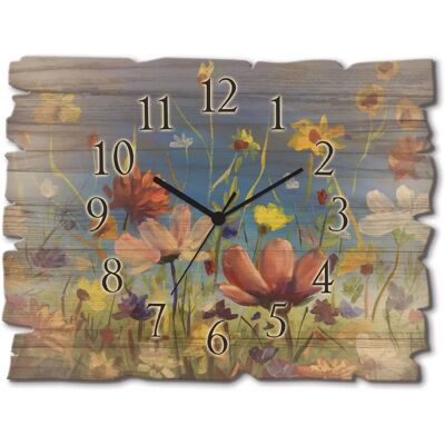 ARTLAND Holzuhr Wildblumenwiese - Wanduhr 40×30 cm ARTLAND Holzuhr Wildblumenwiese - Wanduhr 40×30 cm