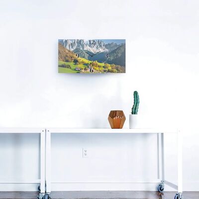 ARTLAND Alpen Berge Santa Maddalena 3D Wanduhr - Wand Clock ARTLAND Alpen Berge Santa Maddalena 3D Wanduhr - Wand Clock