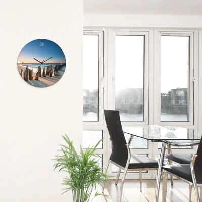 ARTLAND - Glasuhr rund Sonnenuntergang - 30 cm - Wall Clock ARTLAND - Glasuhr rund Sonnenuntergang - 30 cm - Wall Clock