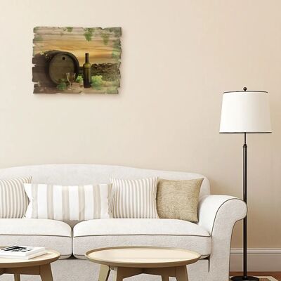 ARTLAND - Wein Trauben Reben Weinberg - 40x30 cm - Wood wall art ARTLAND - Wein Trauben Reben Weinberg - 40x30 cm - Wood wall art