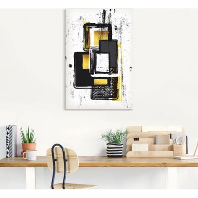ARTLAND Abstrakte Malerei Nr. 3 Gold - Leinwand Wandbild - 60x90cm ARTLAND Abstrakte Malerei Nr. 3 Gold - Leinwand Wandbild - 60x90cm
