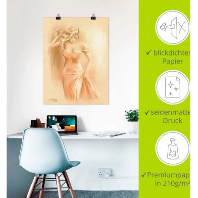ARTLAND - Kurviges Model - Braun - 60x80 cm - Wall art ARTLAND - Kurviges Model - Braun - 60x80 cm - Wall art