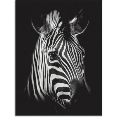 ARTLAND Zebra Wandbild - Aluminium, Leinwand, Poster, Vinyl - Innen & Außen ARTLAND Zebra Wandbild - Aluminium, Leinwand, Poster, Vinyl - Innen & Außen