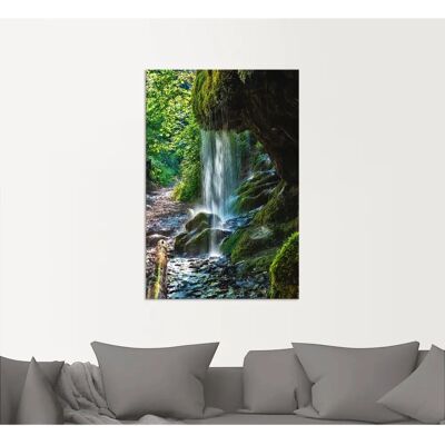 ARTLAND Grüner Moose Wasserfall Wandbild - Leinwand oder Metalldruck ARTLAND Grüner Moose Wasserfall Wandbild - Leinwand oder Metalldruck