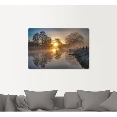 ARTLAND Mystischer Morgen an der Trave Leinwandbild - Landschaft ARTLAND Mystischer Morgen an der Trave Leinwandbild - Landschaft