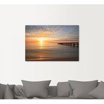 ARTLAND Sonnenaufgang Ostsee Wandbild - Leinwand, Alu & Poster - Indoor Outdoor Dekor ARTLAND Sonnenaufgang Ostsee Wandbild - Leinwand, Alu & Poster - Indoor Outdoor Dekor