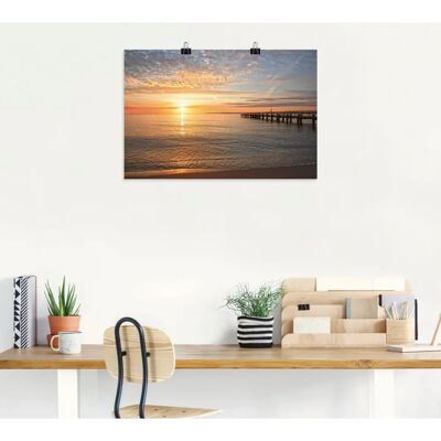ARTLAND - Früh morgens an der Ostsee - 30x20 cm - Poster - Wall art ARTLAND - Früh morgens an der Ostsee - 30x20 cm - Poster - Wall art