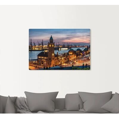 ARTLAND Landungsbrücken Hamburg Wandbild - Landungsbrücken Hamburg ARTLAND Landungsbrücken Hamburg Wandbild - Landungsbrücken Hamburg